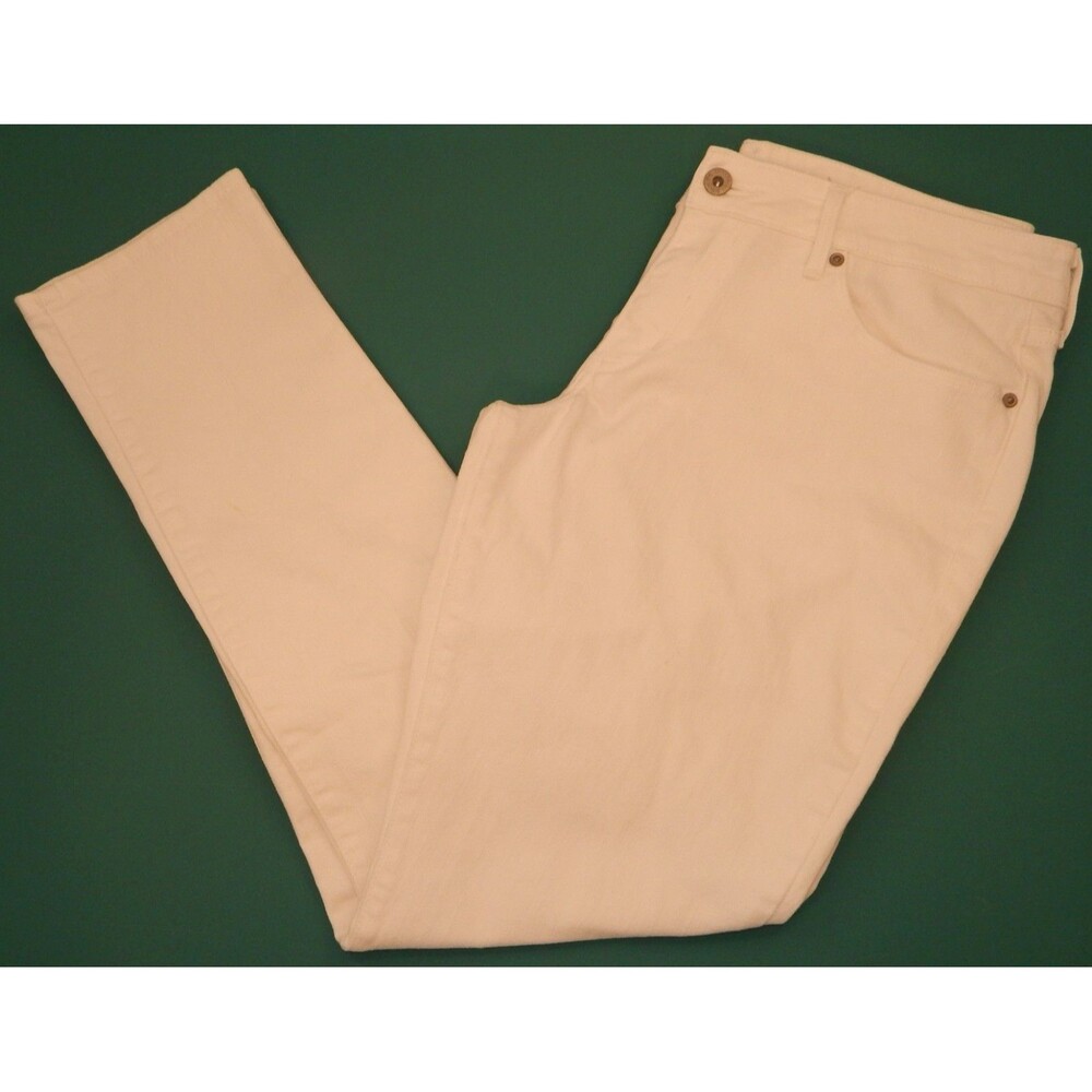 Levi’s Woman’s BOLD Curve White Denim Jeans SKINNY Modern Rise Size 14/32 Cotton - Picture 2 of 16